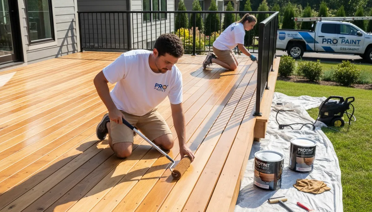 Professional deck staining and restoration in Spokane, WA for weather-resistant wood protection