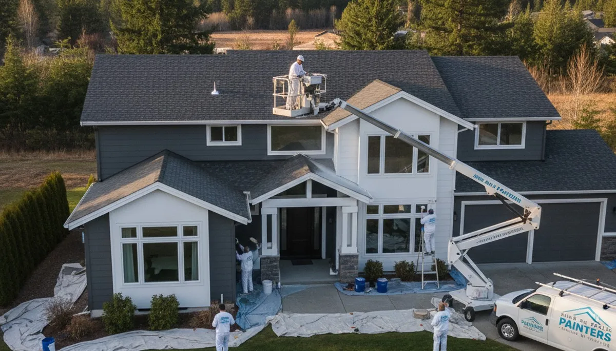 Professional house painters in Spokane WA providing exterior and interior home painting services