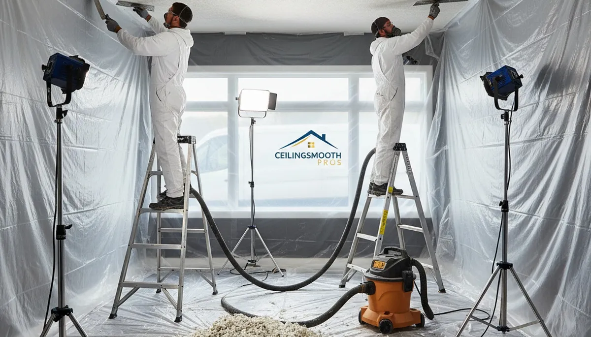Professional popcorn ceiling removal in Spokane, WA home by expert painting contractors
